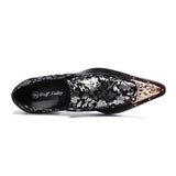 Premium Men's Pointed Toe Leather Dress Shoes - Gold Fashion Business Footwear