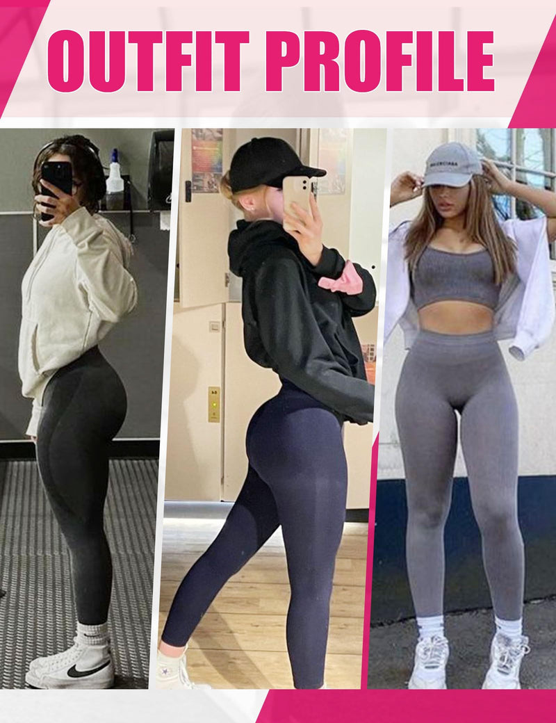 Premium High-Rise Seamless Leggings - Dark Gray Athletic Wear