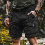 Multi-Pocket Summer Overalls - Men's Casual Cotton Shorts