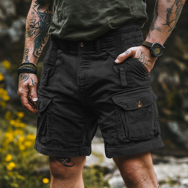 Multi-Pocket Summer Overalls - Men's Casual Cotton Shorts