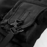 Men's Multi-Pocket Cargo Shorts - Fashion Minimalist Style Black Polyester