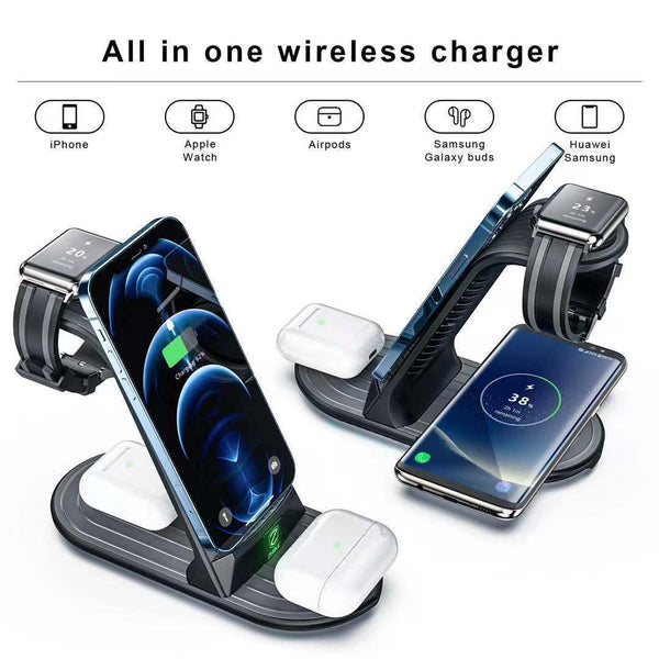 4-in-1 Wireless Charging Station - iPhone, Apple Watch, AirPods & More