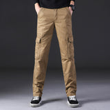 Men's Cotton Cargo Pants - Multi-Pocket Outdoor Casual Trousers