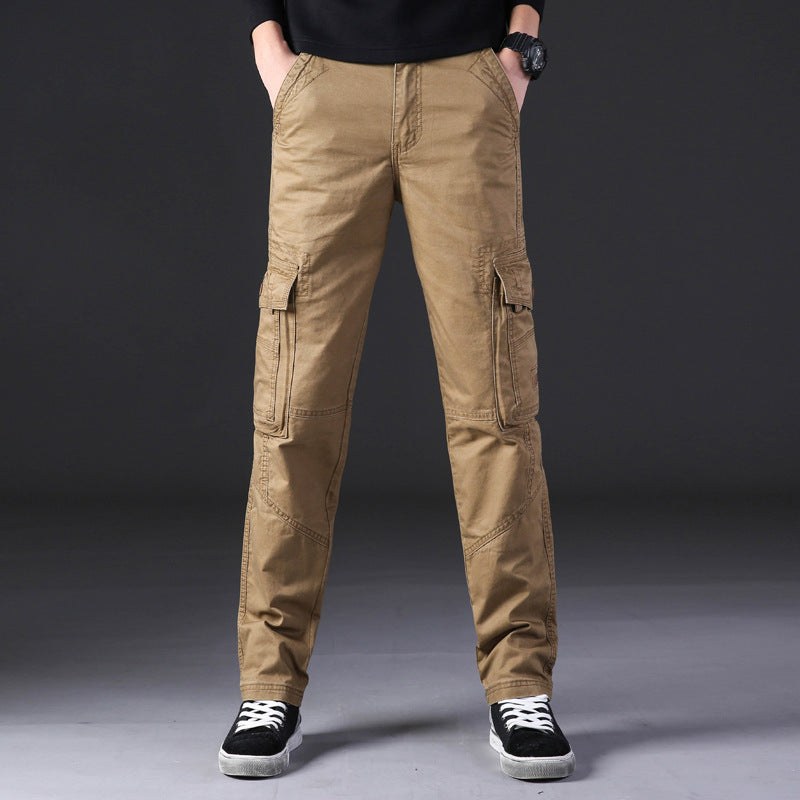 Men's Cotton Cargo Pants - Multi-Pocket Outdoor Casual Trousers
