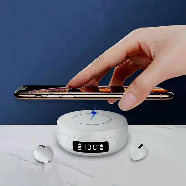 Wireless Bluetooth Earbuds - Mini Semi-In-Ear Headphones with Charging Case