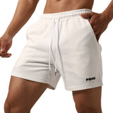 Men's Cotton Stretch Workout Shorts - Casual Athletic Shorts with Padding