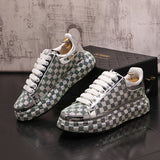Men's Rhinestone Platform Shoes - Elevated Fashion Statement