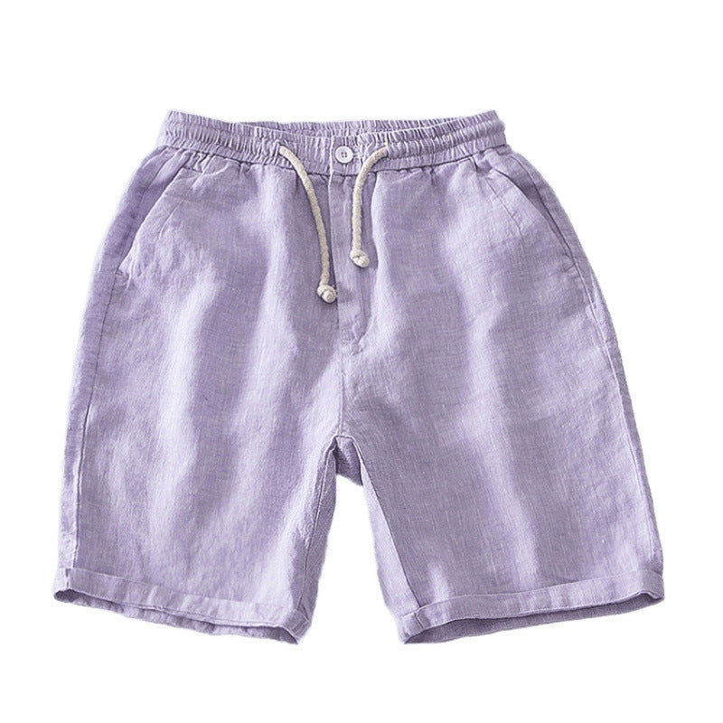 Premium Men's Linen Tapered Pants - Summer Lightweight High Waist Trousers