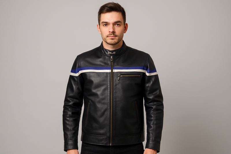 Boy wearing jacket front view