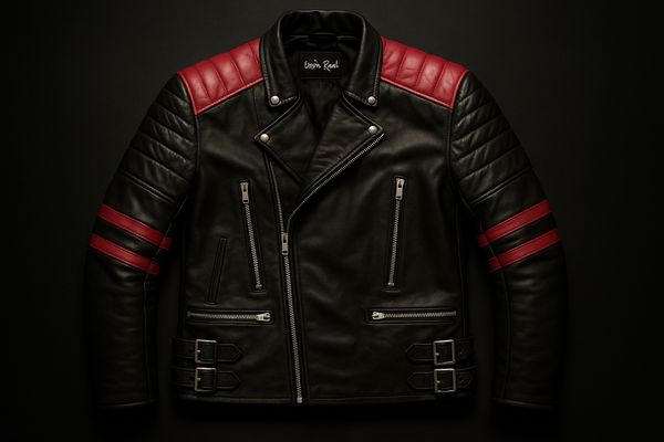 Enhanced black red accent jacket - front product shot