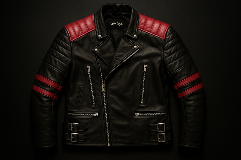 Enhanced black red accent jacket - front product shot