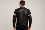 Boy wearing jacket back view