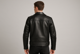 Boy wearing jacket back view