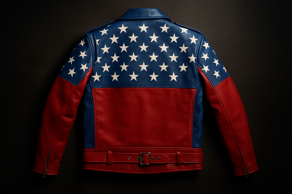Enhanced American flag jacket - back product shot