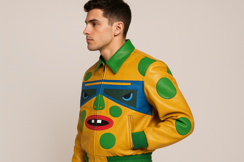 Side view of handsome man wearing the jacket