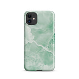 Premium Jade Marble iPhone Case - Elegant Natural Stone Design