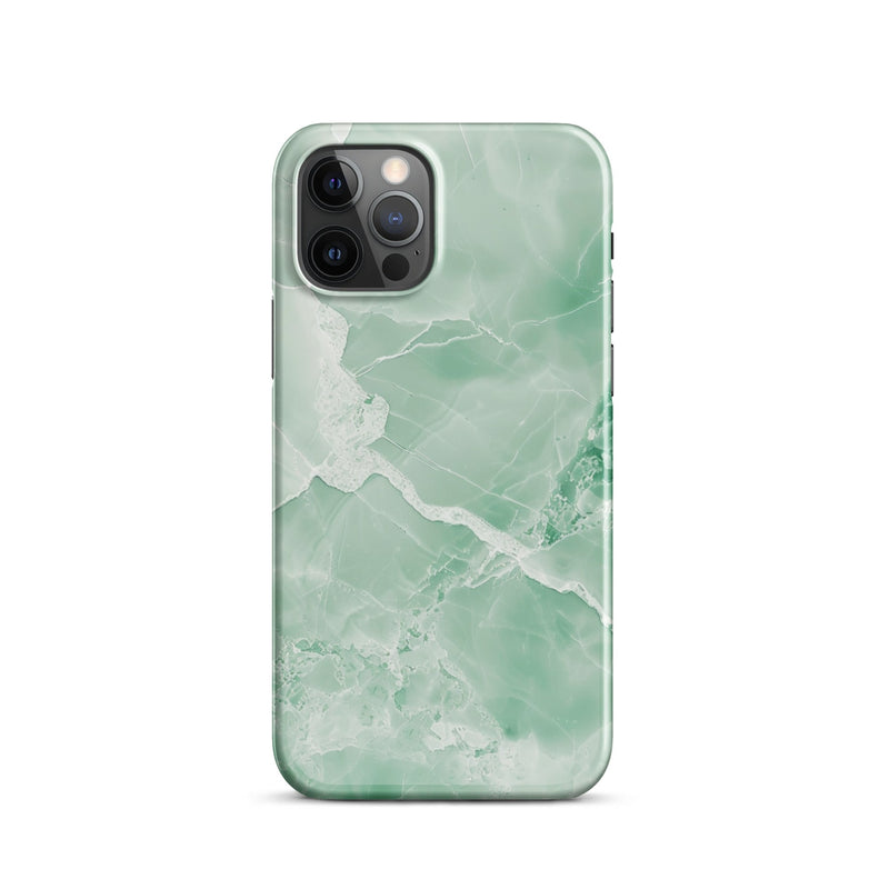Premium Jade Marble iPhone Case - Elegant Natural Stone Design