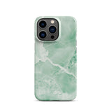 Premium Jade Marble iPhone Case - Elegant Natural Stone Design