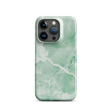 Premium Jade Marble iPhone Case - Elegant Natural Stone Design
