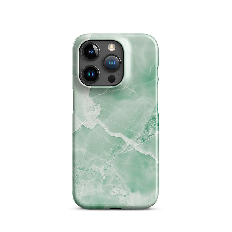 Premium Jade Marble iPhone Case - Elegant Natural Stone Design