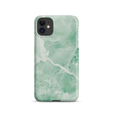 Premium Jade Marble iPhone Case - Elegant Natural Stone Design