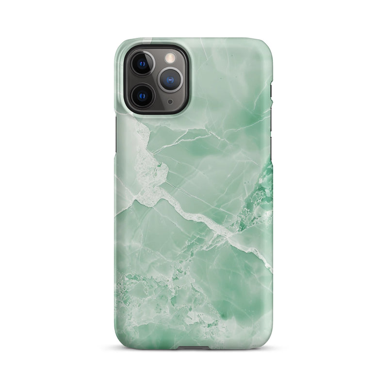 Premium Jade Marble iPhone Case - Elegant Natural Stone Design
