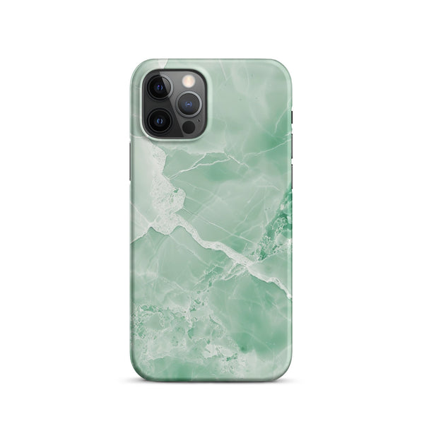 Premium Jade Marble iPhone Case - Elegant Natural Stone Design