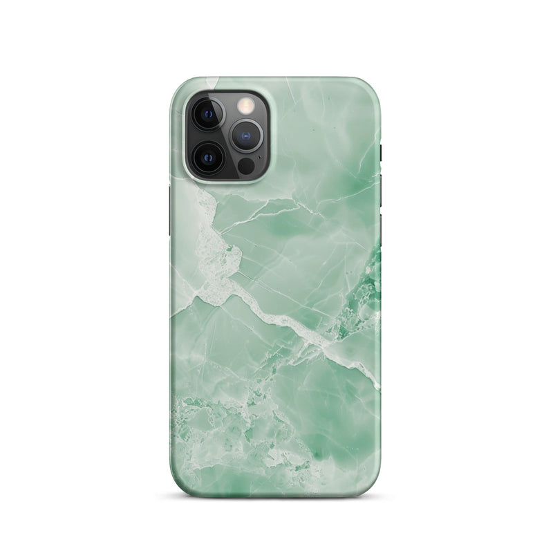 Premium Jade Marble iPhone Case - Elegant Natural Stone Design