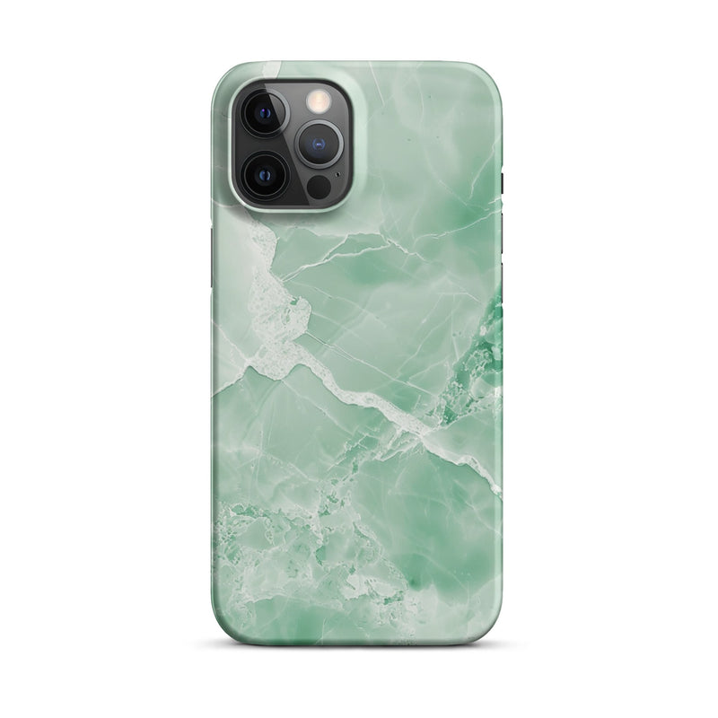 Premium Jade Marble iPhone Case - Elegant Natural Stone Design