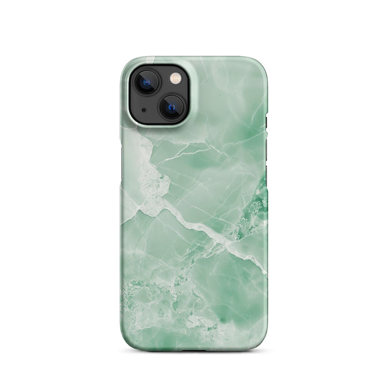 Premium Jade Marble iPhone Case - Elegant Natural Stone Design
