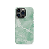 Premium Jade Marble iPhone Case - Elegant Natural Stone Design