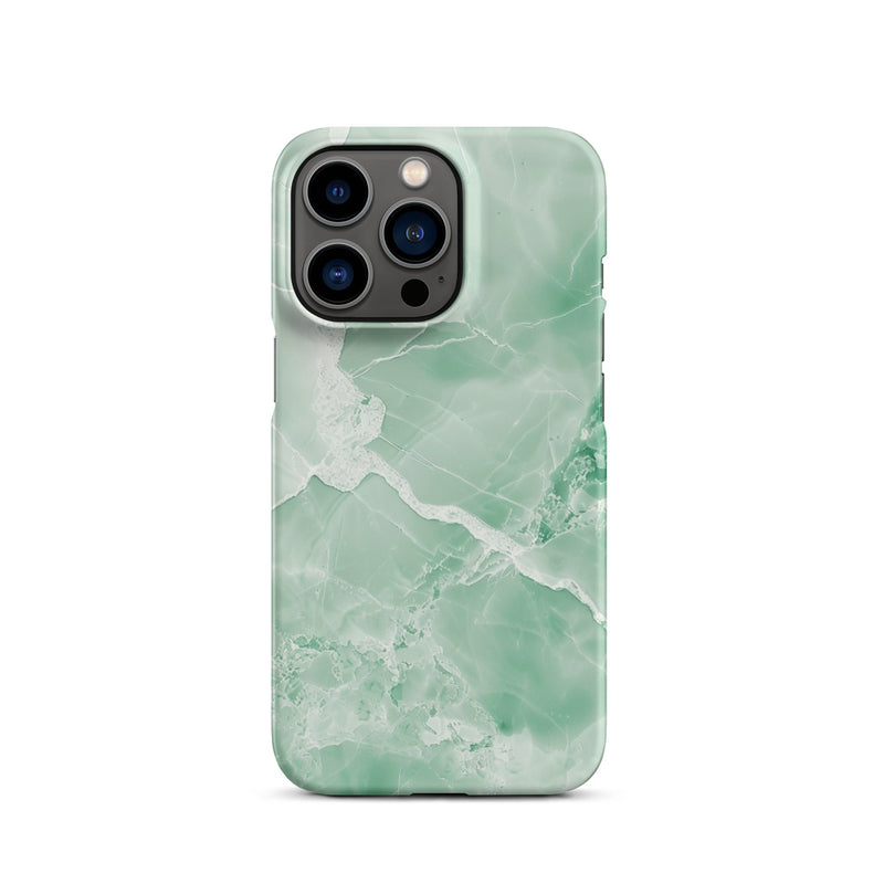 Premium Jade Marble iPhone Case - Elegant Natural Stone Design