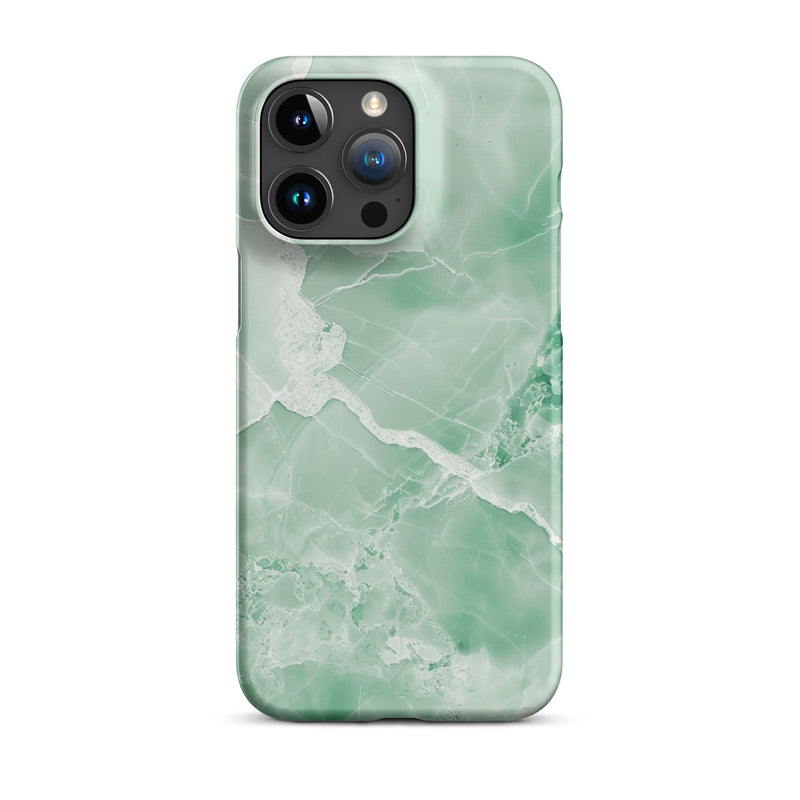 Premium Jade Marble iPhone Case - Elegant Natural Stone Design